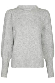 Kelsey Knit Blouse | Light Grey Melange | Strik fra Neo Noir