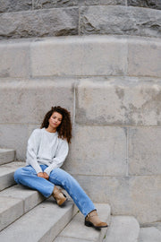 Kelsey Knit Blouse | Light Grey Melange | Strik fra Neo Noir