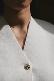 Sway Smooth Knit Waistcoat | Off White | Strik fra Neo Noir