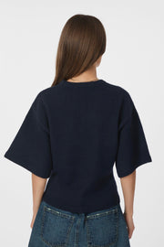 Asha Knit Tee | Navy | Strik fra Neo Noir