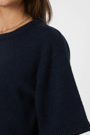 Asha Knit Tee | Navy | Strik fra Neo Noir