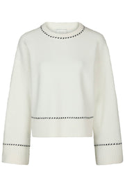 Roeme Knit Stitch Blouse | Off White | Strik fra Neo Noir