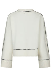 Roeme Knit Stitch Blouse | Off White | Strik fra Neo Noir