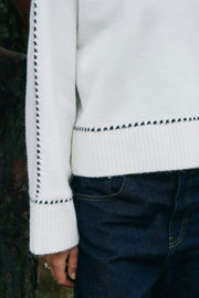 Roeme Knit Stitch Blouse | Off White | Strik fra Neo Noir