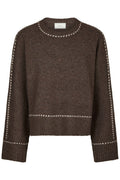 Roeme Knit Stitch Blouse | Brown Melange | Strik fra Neo Noir – nedsat