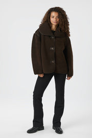 Edmund Teddy Jacket | Dark Brown | Jakke fra Neo Noir