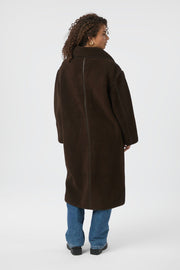 Carmen Teddy Coat | Dark Brown | Jakke fra Neo Noir