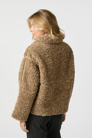 Castor Faux Fur Jacket | Taupe | Jakke fra Neo Noir