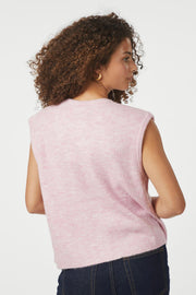 Everest Knit Vest | Light Pink | Strik fra Neo Noir