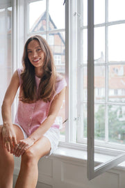 Everest Knit Vest | Light Pink | Strik fra Neo Noir