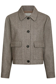 Romana Herringbone Jacket | Dusty Brown | Jakke fra Neo Noir