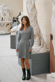 Melia Knit Dress | Dark Grey Melange | Strik fra Neo Noir