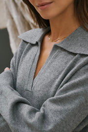 Melia Knit Dress | Dark Grey Melange | Strik fra Neo Noir