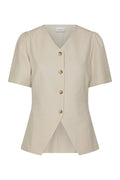 Jules Structure Blouse | Creme | Bluse fra Neo Noir