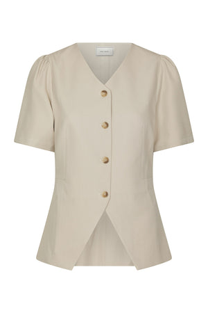 Jules Structure Blouse | Creme | Bluse fra Neo Noir