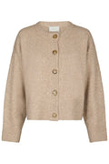 Muki Knit Cardigan | Sand Melange | Strik fra Neo Noir – nedsat