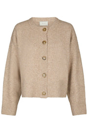 Muki Knit Cardigan | Sand Melange | Strik fra Neo Noir