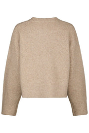 Muki Knit Cardigan | Sand Melange | Strik fra Neo Noir