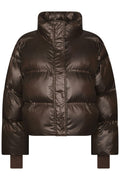 Rhea Shiny Puffer Jacket | Chocolate Brown | Jakke fra Neo Noir