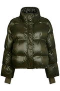 Rhea Shiny Puffer Jacket | Olive | Jakke fra Neo Noir