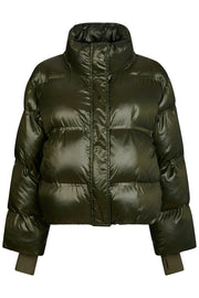 Rhea Shiny Puffer Jacket | Olive | Jakke fra Neo Noir