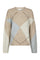 Inga Check Fluff Knit Blouse | Beige Melange | Strik fra Neo Noir