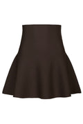 Hanna Smooth Knit Skirt | Dark Brown | Strik fra Neo Noir – nedsat