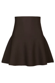 Hanna Smooth Knit Skirt | Dark Brown | Strik fra Neo Noir