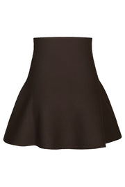 Hanna Smooth Knit Skirt | Dark Brown | Strik fra Neo Noir