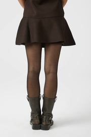 Hanna Smooth Knit Skirt | Dark Brown | Strik fra Neo Noir