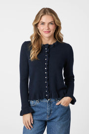 Elowen Knit Blouse | Navy | Strik fra Neo Noir