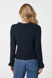 Elowen Knit Blouse | Navy | Strik fra Neo Noir