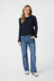 Elowen Knit Blouse | Navy | Strik fra Neo Noir