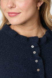 Elowen Knit Blouse | Navy | Strik fra Neo Noir