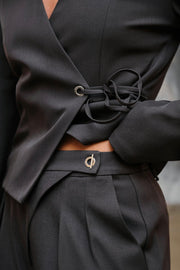 Zalka Eyelet Pants | Dark Grey | Bukser fra Neo Noir