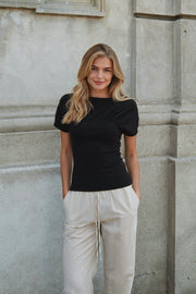 Anthea Knit Top | Black | Bluse fra Neo Noir