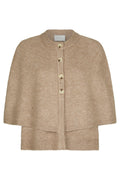 Josei Double Knit Cape | Beige Melange | Strik fra Neo Noir – nedsat