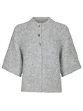 Benuta Fluffy Knit Cardigan | Grey Melange | Strik fra Neo Noir