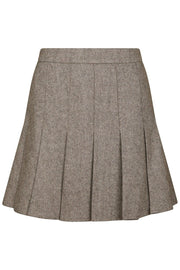 Laurina Herringbone Skirt | Dusty Brown | Nederdel fra Neo Noir