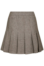 Laurina Herringbone Skirt | Dusty Brown | Nederdel fra Neo Noir
