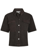 Tiki Solid Shirt | Dark Brown | Bluse fra Neo Noir – nedsat