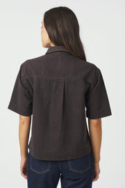 Tiki Solid Shirt | Dark Brown | Bluse fra Neo Noir