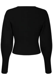 Briano Stitch Knit Cardigan | Black | Strik fra Neo Noir