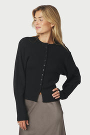 Briano Stitch Knit Cardigan | Black | Strik fra Neo Noir