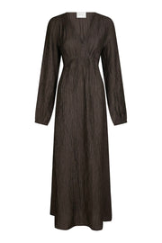 Silfi Crepe Dress | Dark Brown | Kjole fra Neo Noir