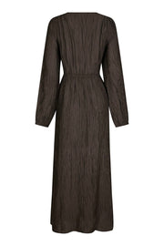 Silfi Crepe Dress | Dark Brown | Kjole fra Neo Noir