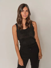 Relena Imanja Knit Tank Top  | Black | Strik fra Mos Mosh