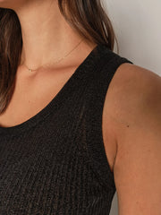 Relena Imanja Knit Tank Top  | Black | Strik fra Mos Mosh