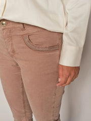 Naomi Treasure Pant Regular | Pine Bark  | Bukser fra Mos Mosh