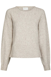 Turuna Structure Knit Blouse | Sand Melange | Strik fra Neo Noir